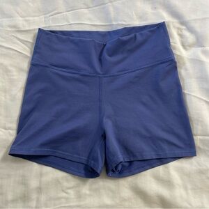 Women's Blue High-Waisted Shorts